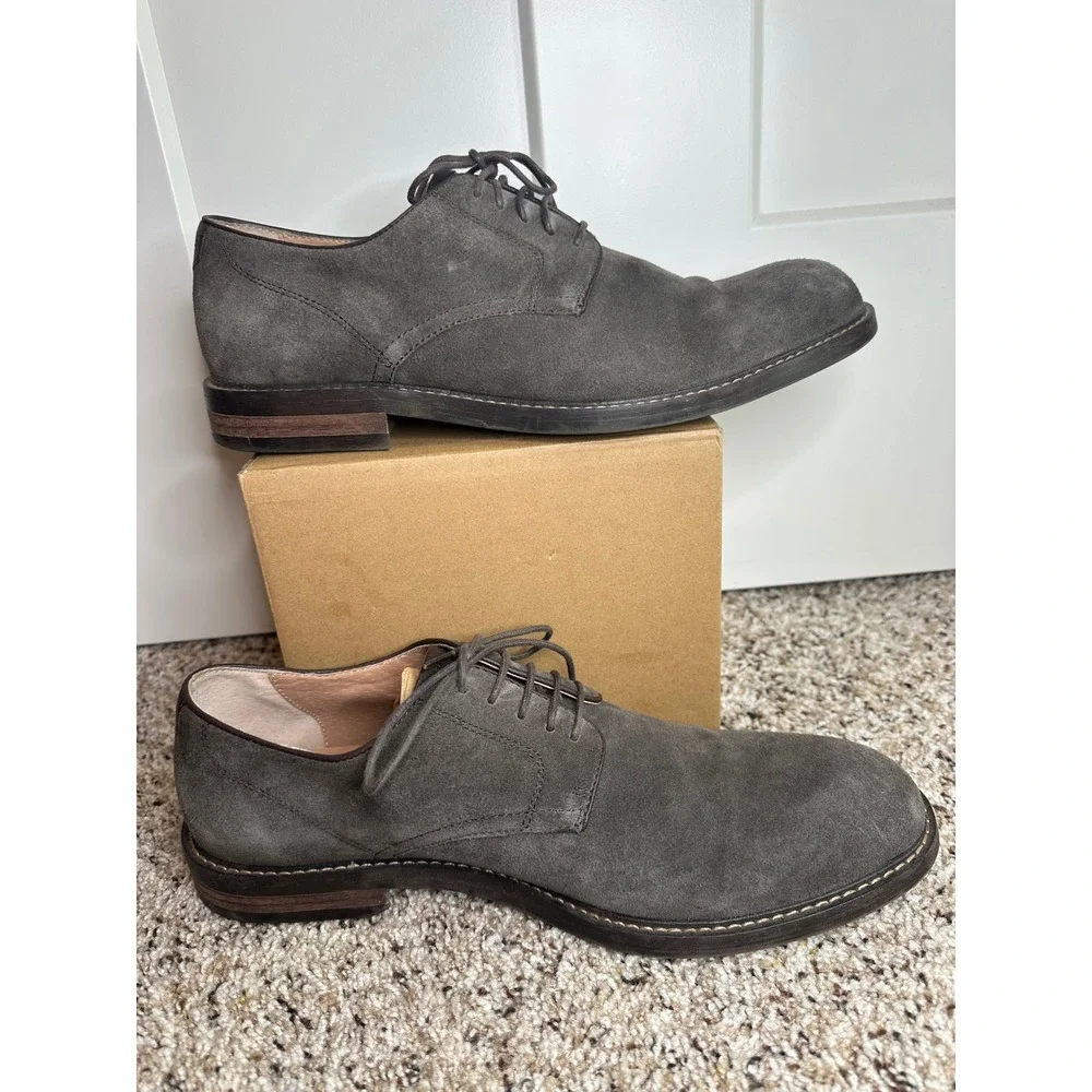 1901 Nordstrom Mens Gray Suede‎ Derby Shoes Lace Up Oxford Size 11.5 M